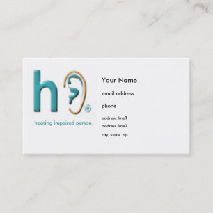 Hören - gehinderte Identifikations-Karten Visitenkarte