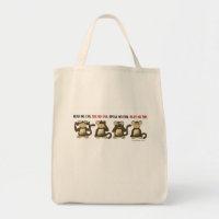 Hören Kein Übel haben keinen Spaß Tasche