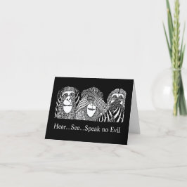 Hören, sehen und sprechen Kein Böse und 4th Ape Karte