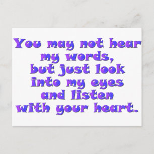 Hören Sie auf Ihr Herz Postkarte