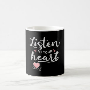 Hören Sie auf Ihr Herz-Stethoscope Kaffeetasse