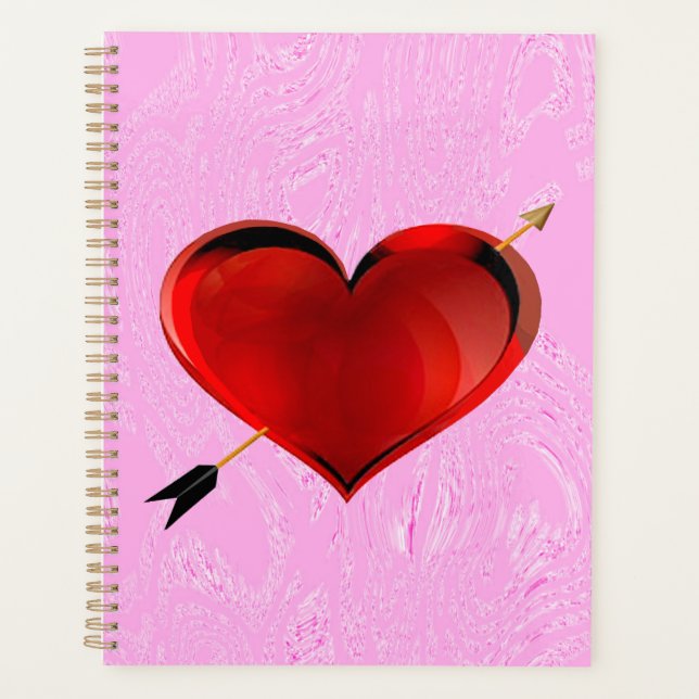 Hören Sie auf Pink Ice Spiral Notebook Planer (Vorderseite)