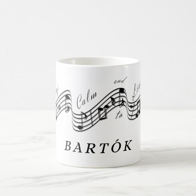 Hören Sie Béla Bartók Best Classic Music Composer Kaffeetasse (Mittel)