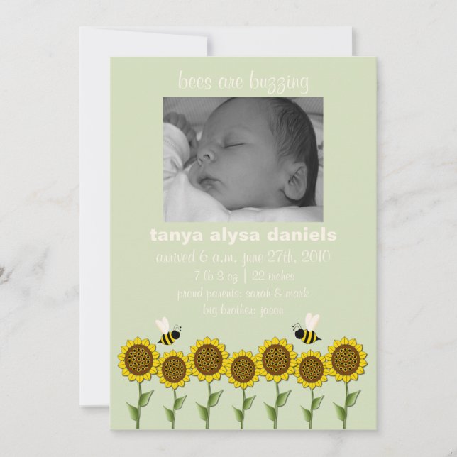 Hören Sie die Geburtserklärung von Buzz Ankündigung (Vorderseite)