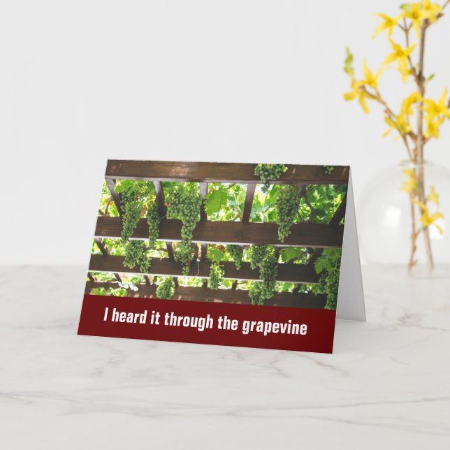 Hören Sie es durch die Grapevine, neue Eltern! Karte (Gelbe Blume)