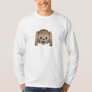 Hören Sie keinen schlechten Affen Emoji T-Shirt
