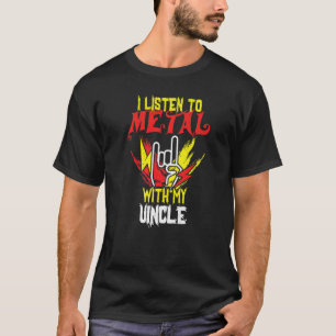 Hören Sie Metal mit Onkel Rock Music Lover Rocker  T-Shirt
