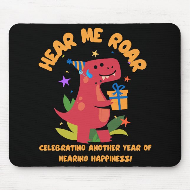 Hören Sie mich rauschen Cochlear Implant Geburtsta Mousepad (Vorne)