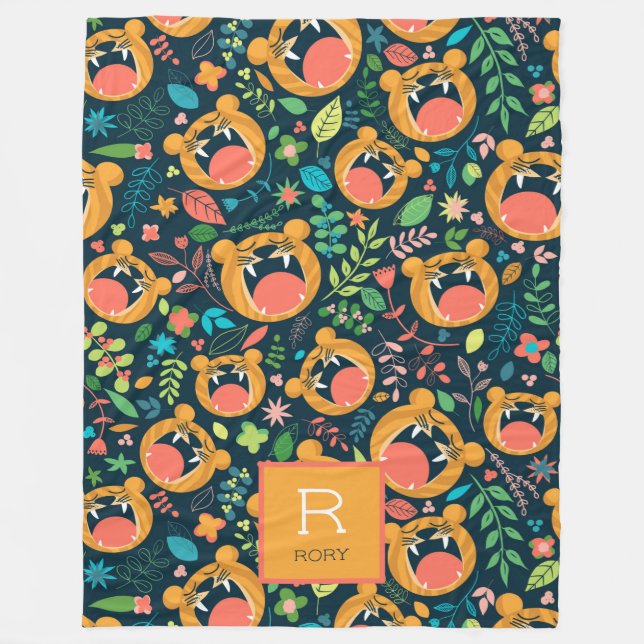 Hören Sie mich Roar Tiger Jungle Personalisiert Fleecedecke (Vorderseite)