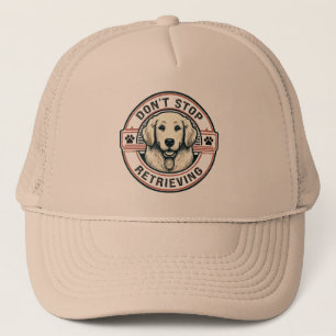 Hören Sie nicht auf, den Funny Golden Retriever Hu Truckerkappe