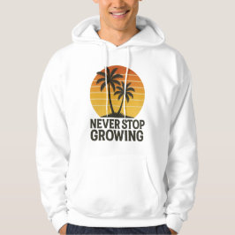 Hören Sie nie auf, Retro Sunset Hoodie zu wachsen