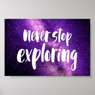 Hören Sie nie auf zu erkunden Poster