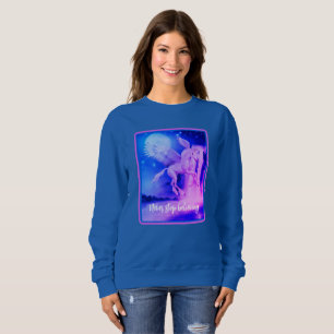 Hören Sie niemals auf, dem fliegenden Unicorn Insp Sweatshirt