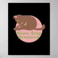 Hören Sie niemals auf, von Kawaii-braunen Katzen Y