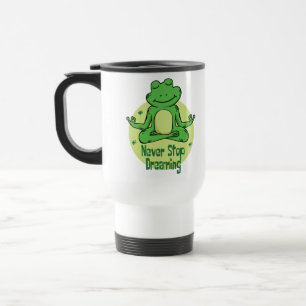 Hören Sie niemals auf, von Kawaii-grünem Frosch Yo Reisebecher