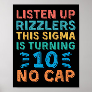 Hören Sie Rizzlers Dieses Sigma macht 10 keine Kap Poster