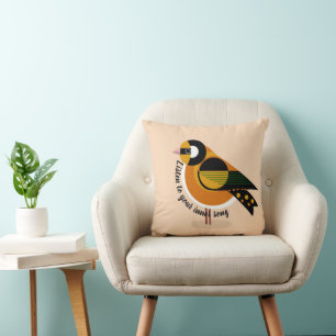Hören Sie sich Ihr inneres Song Bird Throw Kissen