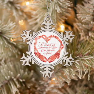 Hören Sie unser Ballettherz Schneeflocken Weihnach Zinn-Ornament
