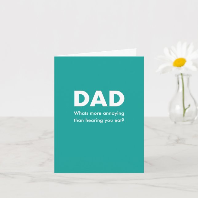 Hören Sie, wie Sie Vater Misophonia Card kauen Karte (Kleine Pflanze)