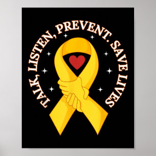 Hören Sie zu Rett Leben Suizidprävention Poster