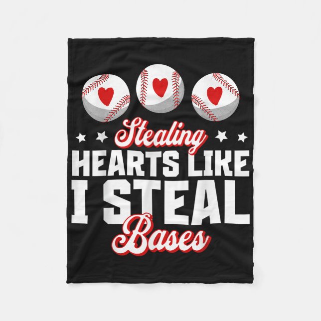 Hören stehlen, als ob ich die Baseball-Werte stehl Fleecedecke (Vorderseite)