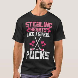 Hören stehlen, wie ich stehle, pucks Funny Hockey T-Shirt