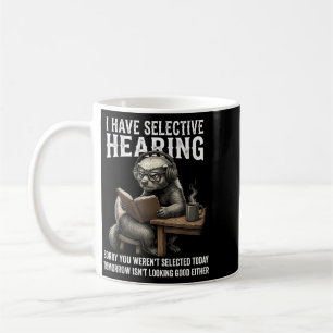 Hören unter eigenen Bedingungen Entschuldigung, da Kaffeetasse