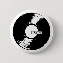 Hören Vinylknopf Button