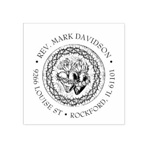 HÖREN VON JESUS UND MARIA PERSONALISIERTER NAME GUMMISTEMPEL