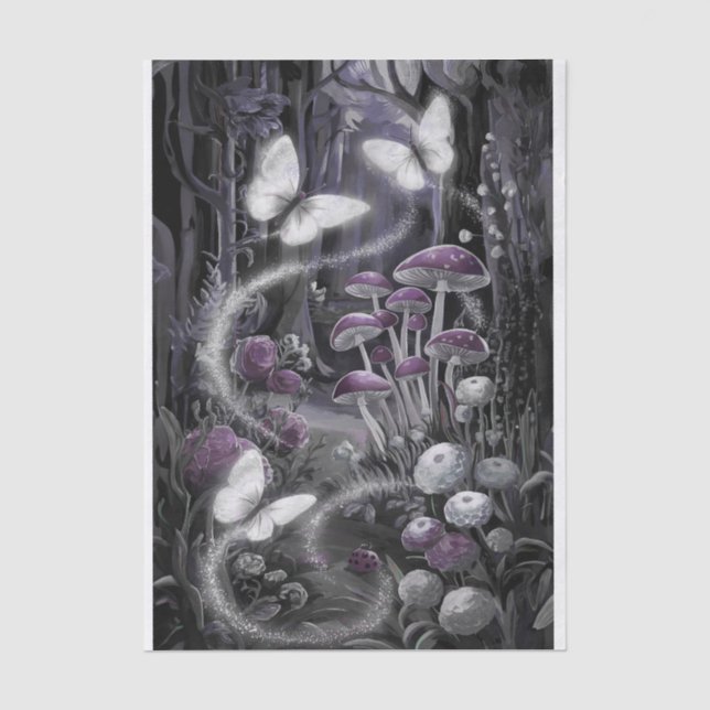 Hörender Flügel, Schmetterlinge des Amethyst-Walde Seidenpapier (Vorderseite)