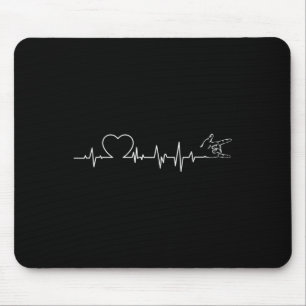 Hörgeräusch im Ohr Hand Hörverlust im Gebärdenspra Mousepad