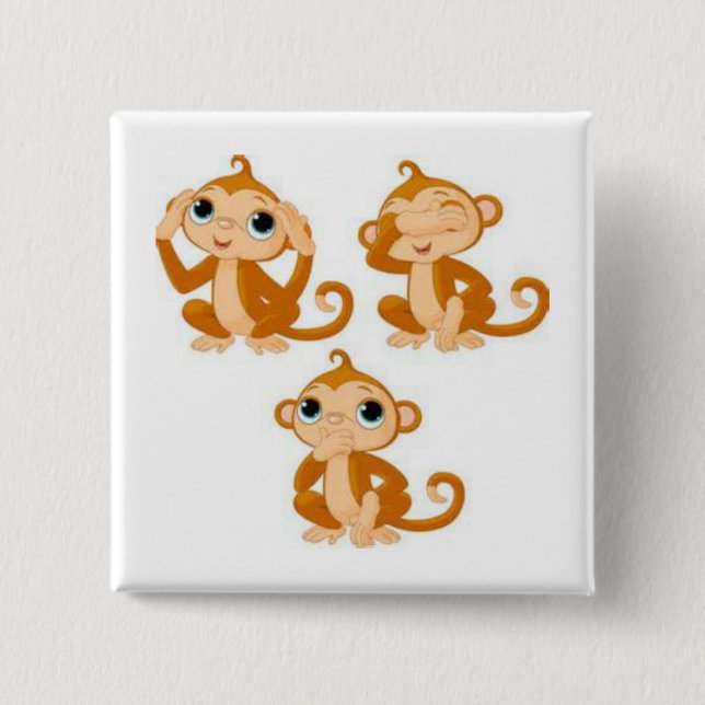 Hörgeräusch Keine böse Taste sehen Button (Vorderseite)