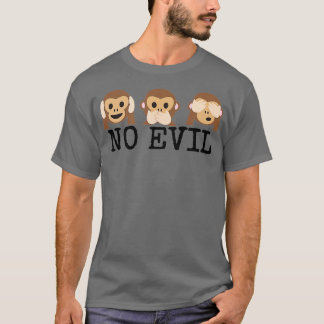 Hörgeräusch sehen Kein böser Affe Funny Geschenk T-Shirt