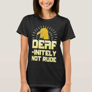 Hörhilfe Tod Pride ASL Handzeichen Sprache Deaf T-Shirt