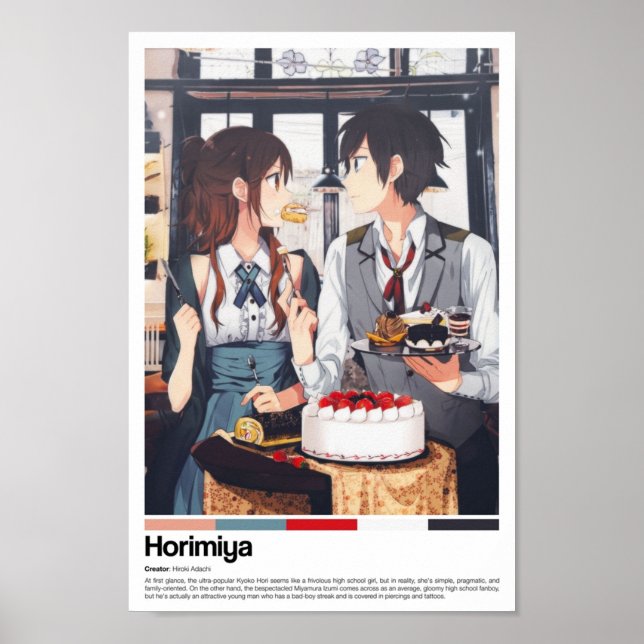 Horimiya Anime Minimalistisch Print Poster (Vorne)