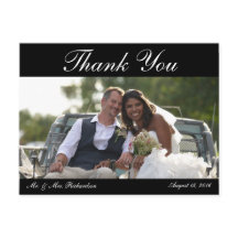 Horiz. B&W Custom Wedding Foto Vielen Dank