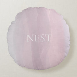 Horizon-Aquarell-Rouge Rundes Kissen