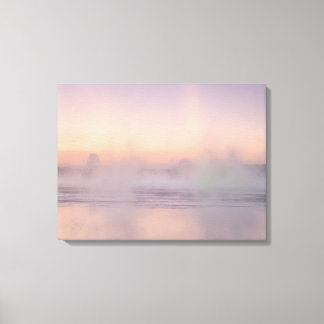 Horizon Brume Pastel • Toile d'art mural Calm Glow