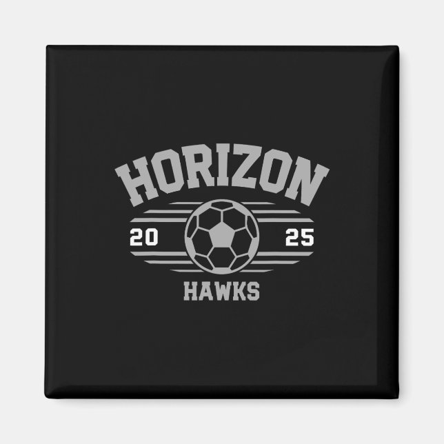 Horizon Hawks Fußballrechnung 2025  Magnet (Vorne)