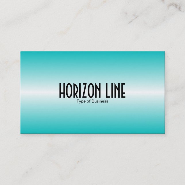 Horizon Line - Deep Cyan Visitenkarte (Vorderseite)