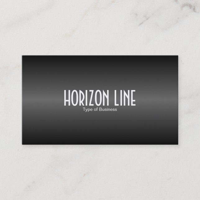 Horizon Line - Schwarz und Grau Visitenkarte (Vorderseite)