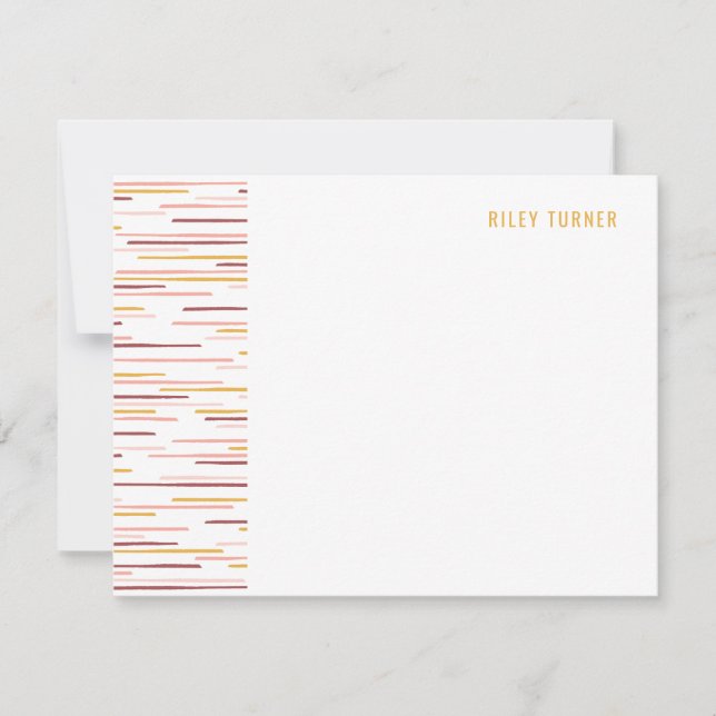 Horizon Lines Stationery Note Card - Honey Save The Date (Vorderseite)