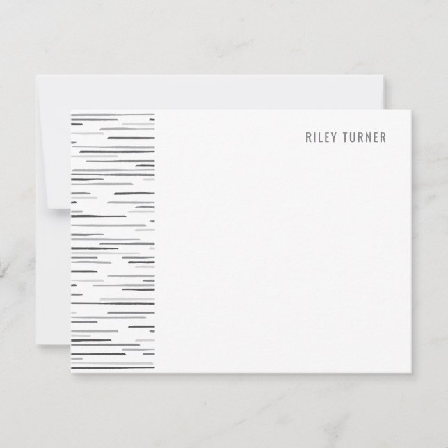 Horizon Lines Stationery Note Card - Rauch Save The Date (Vorderseite)