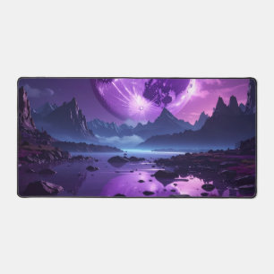 🌌 Horizon Lunaire – Tapis de Souris Lune Violette