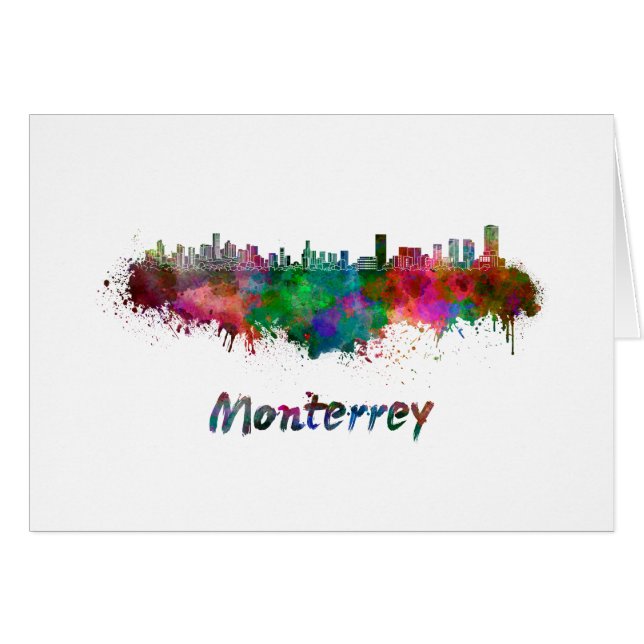 Horizon Monterrey en aquarelle (Devant horizontal)
