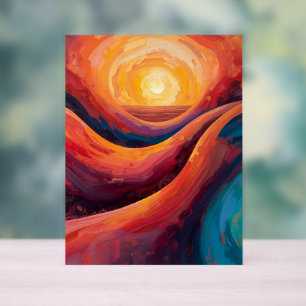 Horizon radiant - Peinture Abstraite vibrante au c