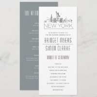 Horizon stylisé de New York | Programme de mariage