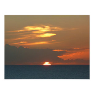 Horizon Sunset farbenfrohe Seascape-Fotografie Fotodruck