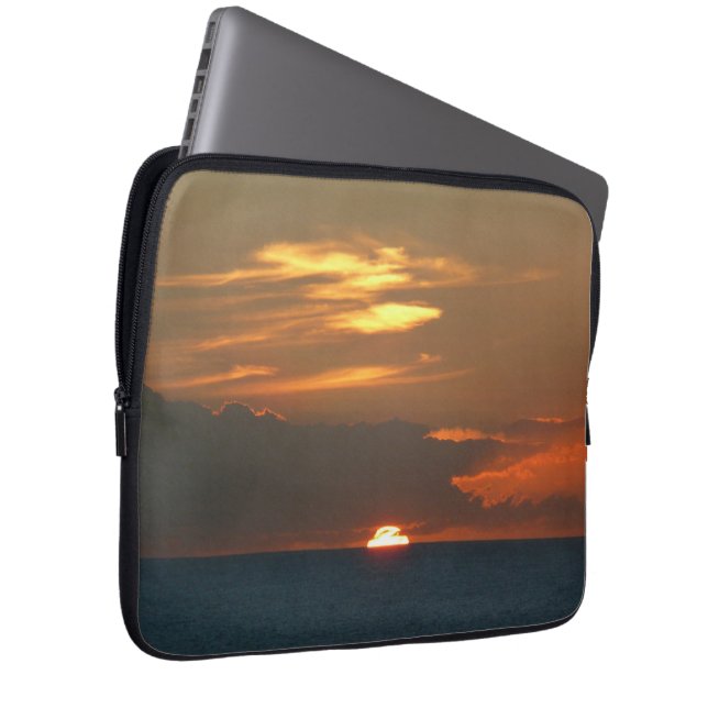 Horizon Sunset farbenfrohe Seascape-Fotografie Laptopschutzhülle (Vorne Rechts)
