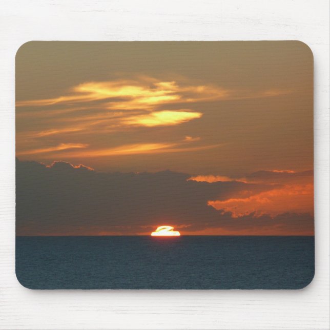 Horizon Sunset farbenfrohe Seascape-Fotografie Mousepad (Vorne)